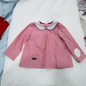 Alice Kathleen and Company, Red and White Checkered Long Sleeve Shirt,